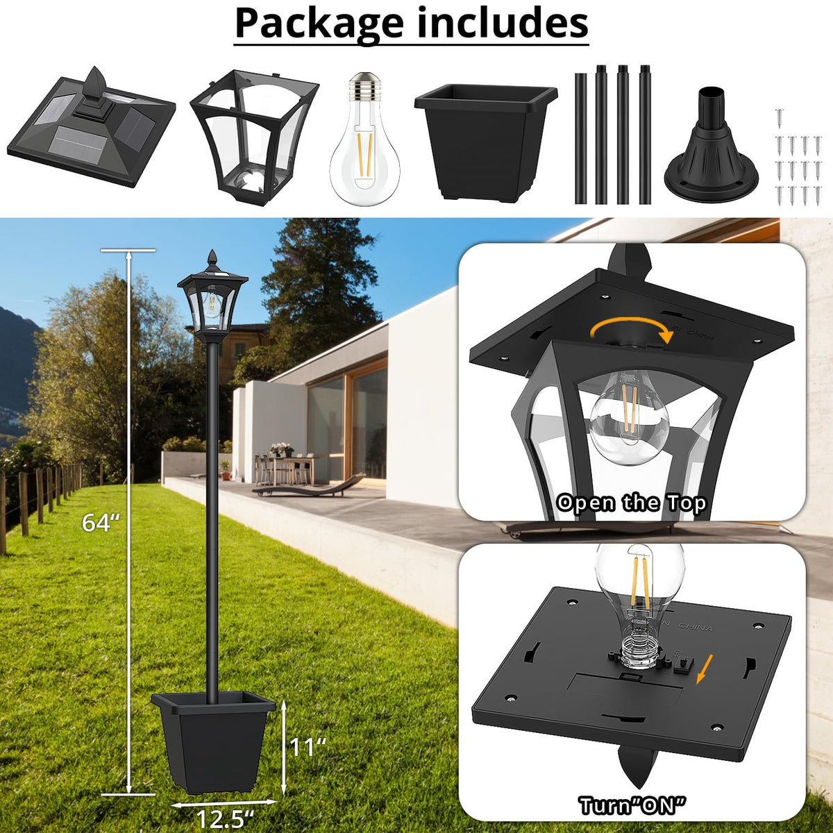 ILANCK weatherproof construction withstands sun, rain, and snow