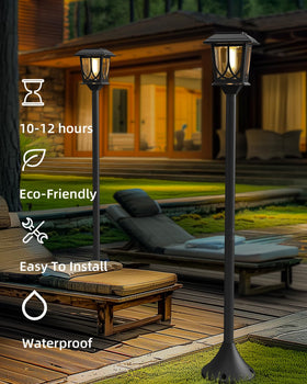 ILANCK all-weather solar garden lights resist rust and weather