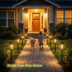 ILANCK pathway 21in lights with stainless steel and glass for elegant garden illumination