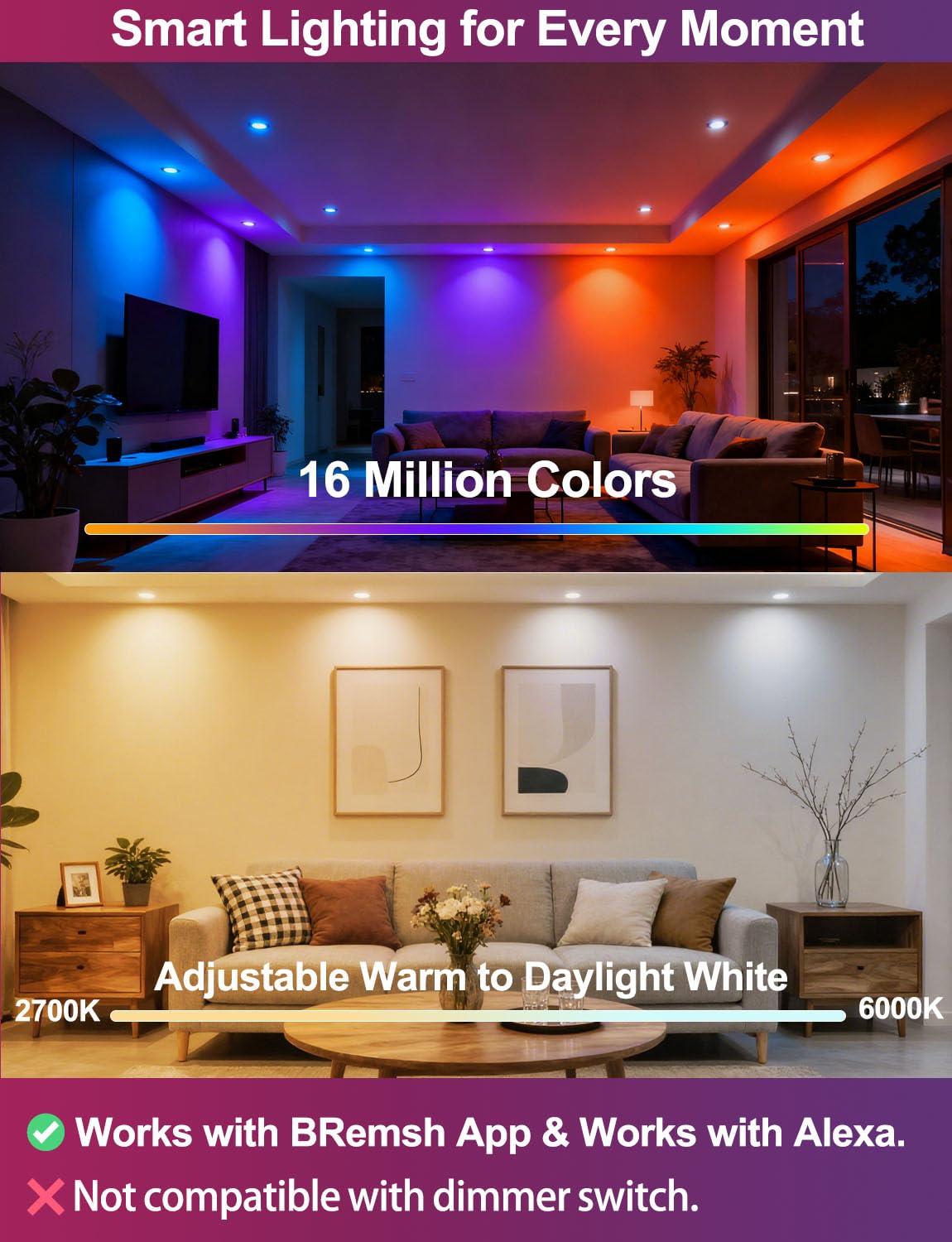 ILC Scene grouping shows Living Room and Kitchen presets