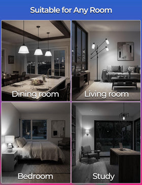 ILC RGB LED bulb with timing function turns lights on and off automatically daily.