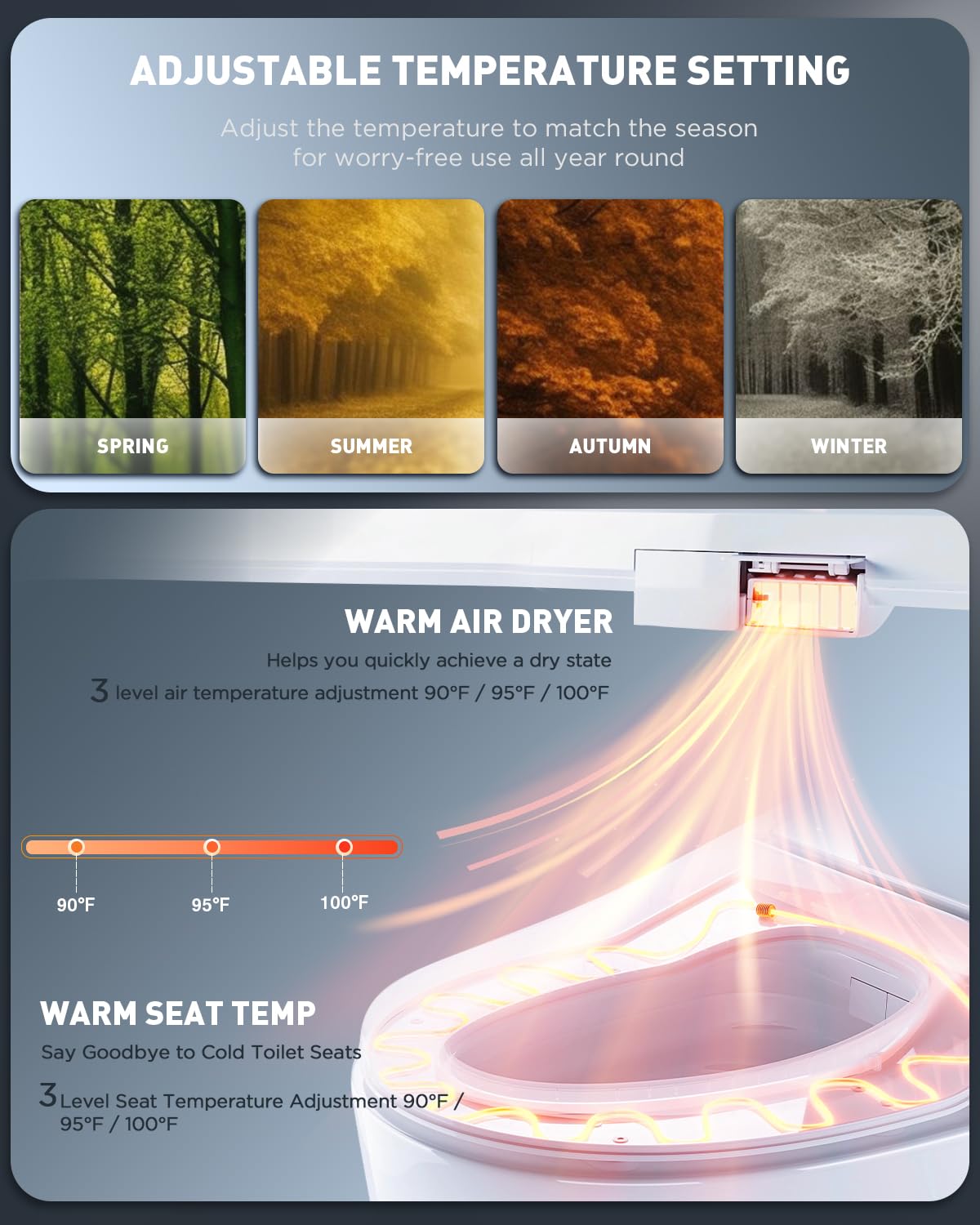 iliD bidet seat stainless steel nozzle demonstrates self-cleaning hygiene.