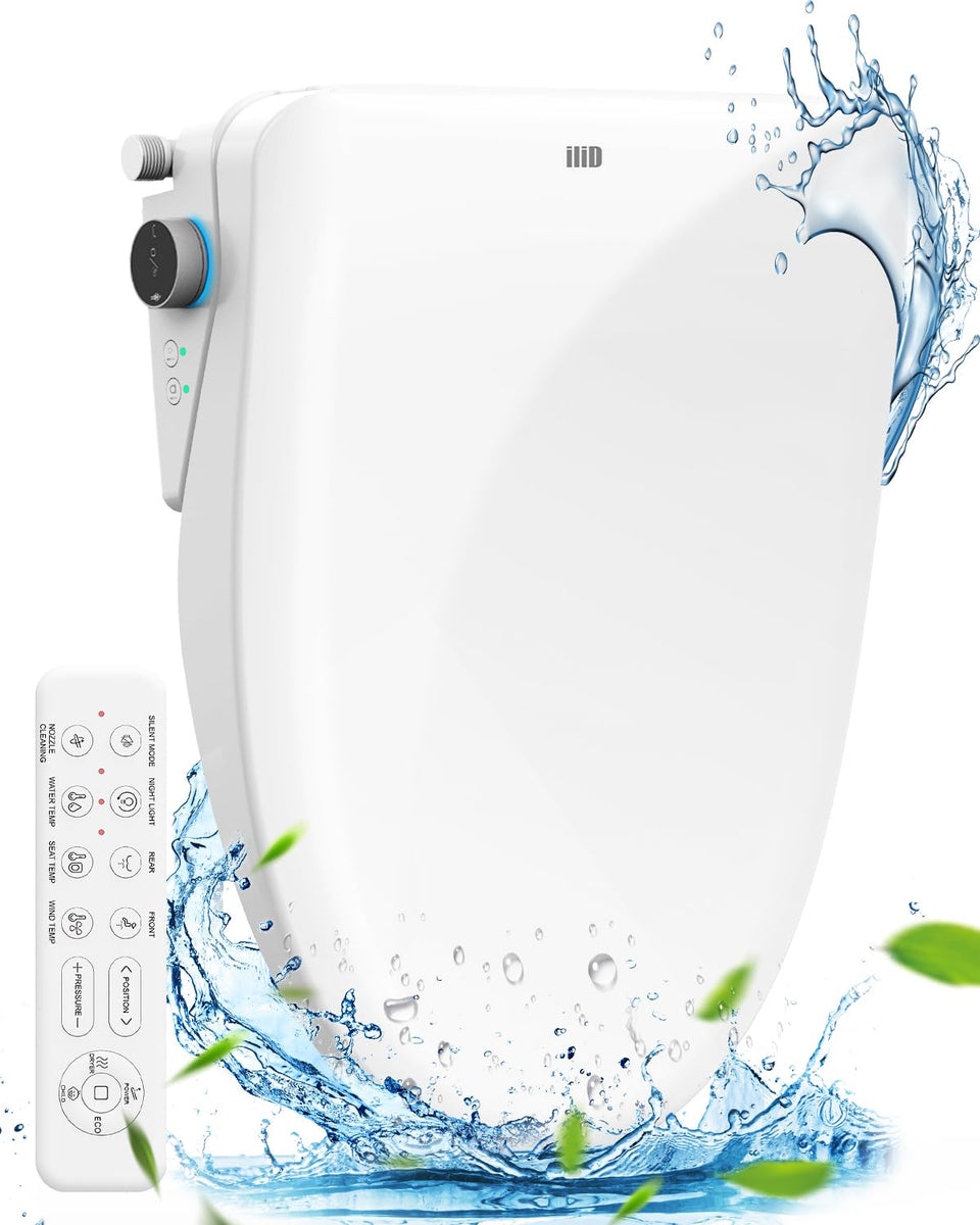 iliD bidet seat remote control highlights four cleaning modes for customizable hygiene.