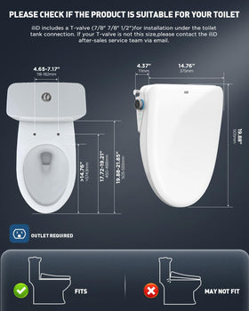 iliD bidet seat side-control knob for effortless operation.