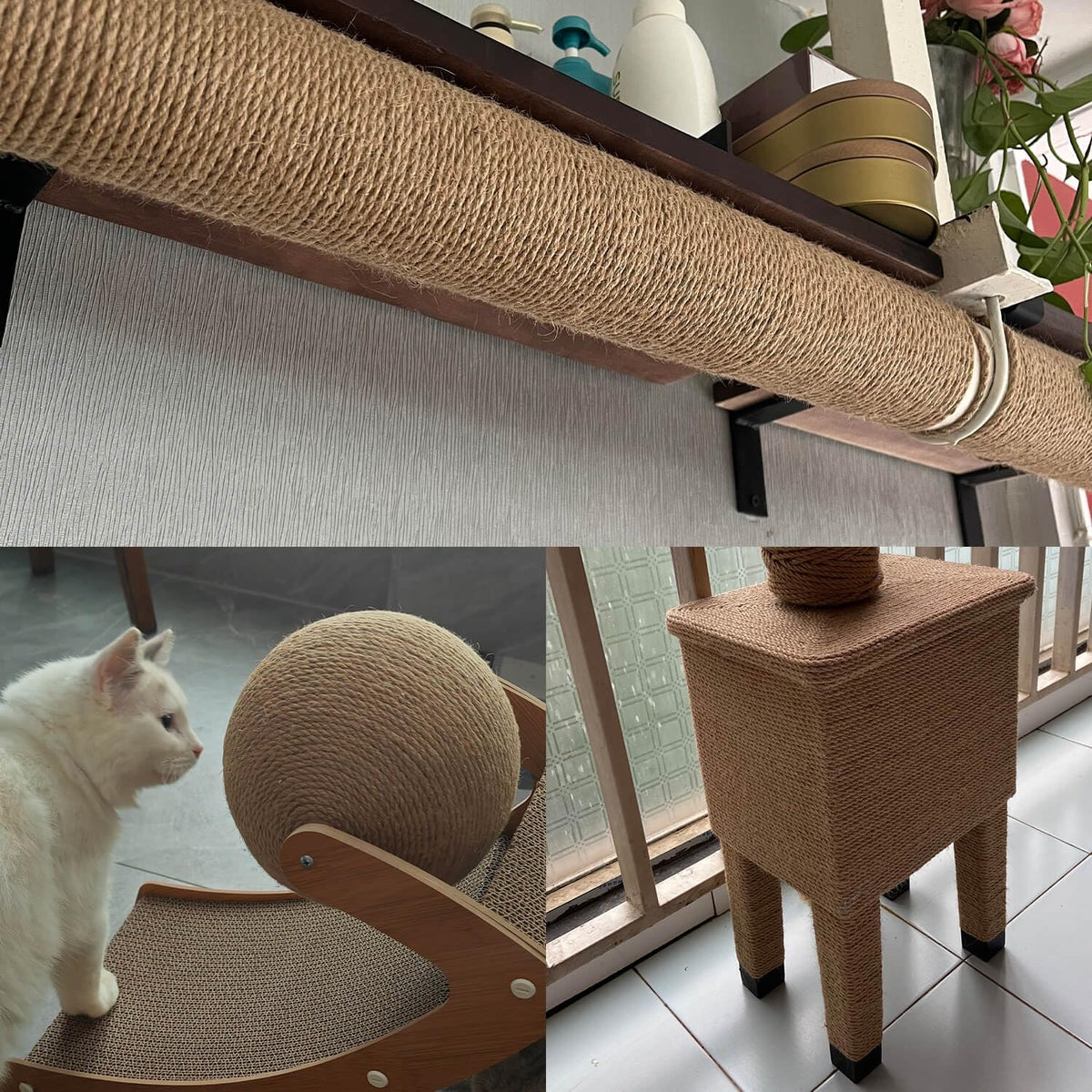 ILIKEEC Braided jute twine perfect for bundling and outdoor tasks.