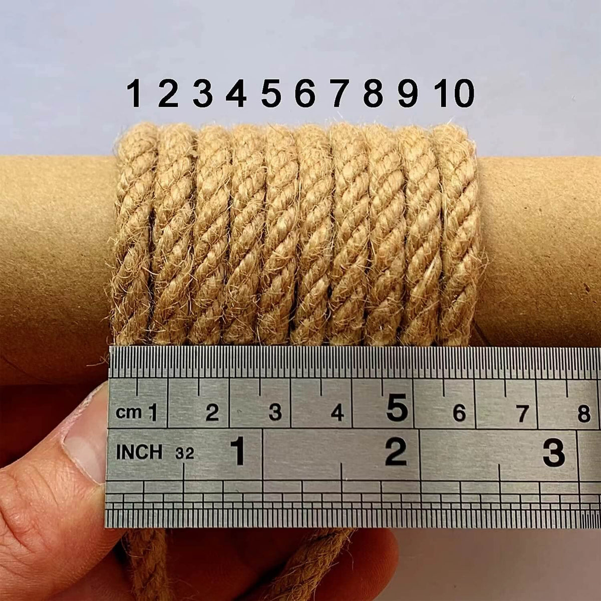 ILIKEEC Natural jute rope for cat-scratch post wrapping and DIY projects.