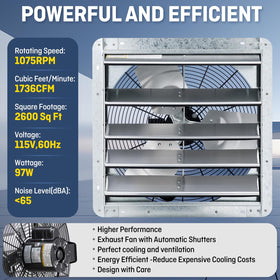 iLiving auto shutter operation showing shutters opening with fan running.