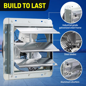 iLiving galvanized steel frame and aluminum shutters for long-lasting industrial use.