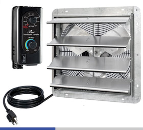 iLiving ILG8SF16V-ST wall-mounted exhaust fan with shutters for efficient large-space ventilation