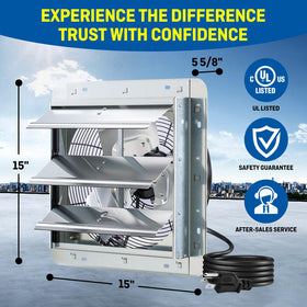 iLiving UL-listed exhaust fan for reliable safety-approved ventilation.