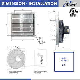 iliving 20inch fan demonstrates large-space ventilation for warehouses and barns
