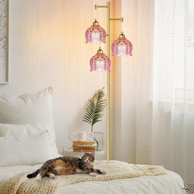 ILLMTW mid century modern floor lamp with glass shade enhances living spaces