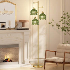 ILLMTW tall floor lamp fits boho decor in any corner.