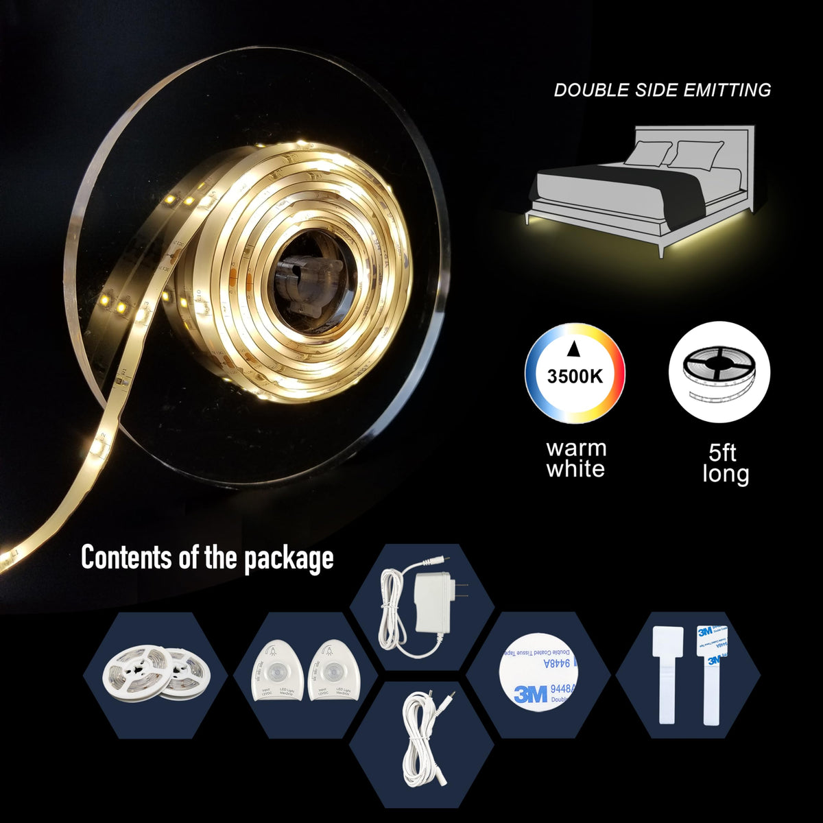 IllumiForce dimmable LED strip providing adjustable brightness