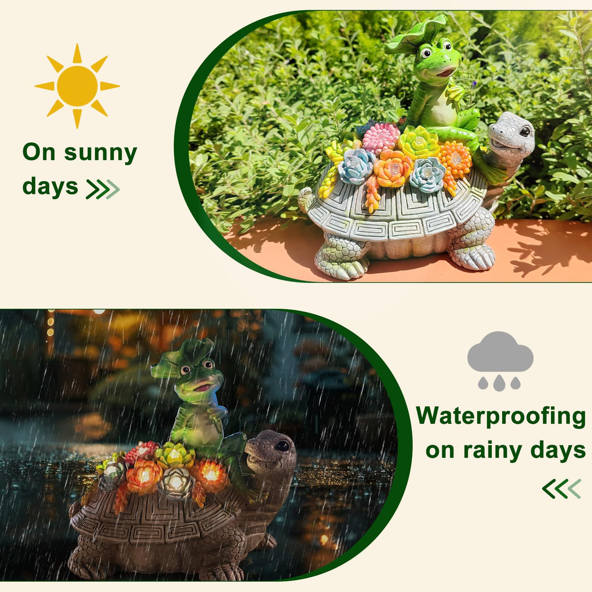 ILLUMINEW succulent accent element enhances natural garden vibes