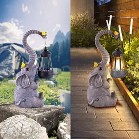 ILLUMINEW outdoor elephant statue light adds charm and safe path lighting to your patio.