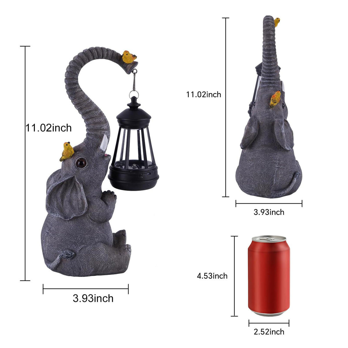 ILLUMINEW solar-panel elephant light saves energy and reduces maintenance for outdoor spaces.