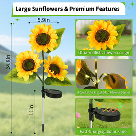 ILLUMINEW solar panel and stake simplify setup for energy-efficient garden lighting.