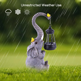 ILLUMINEW waterproof elephant lamp withstands rain while remaining a tasteful outdoor accent.