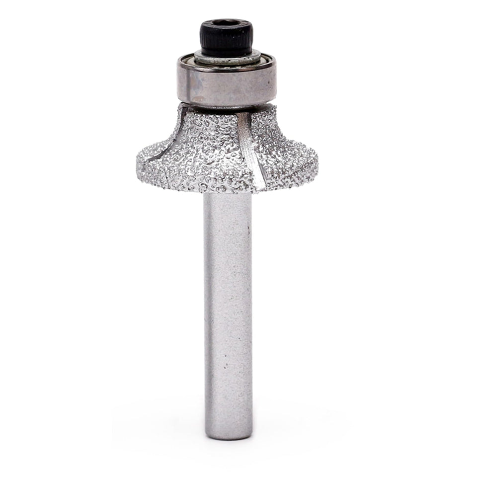ILOVETOOL vacuum brazed diamond router bit on marble edge for smooth bullnose profiles