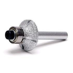 ILOVETOOL bit finishing a stone shower curb with precise radius
