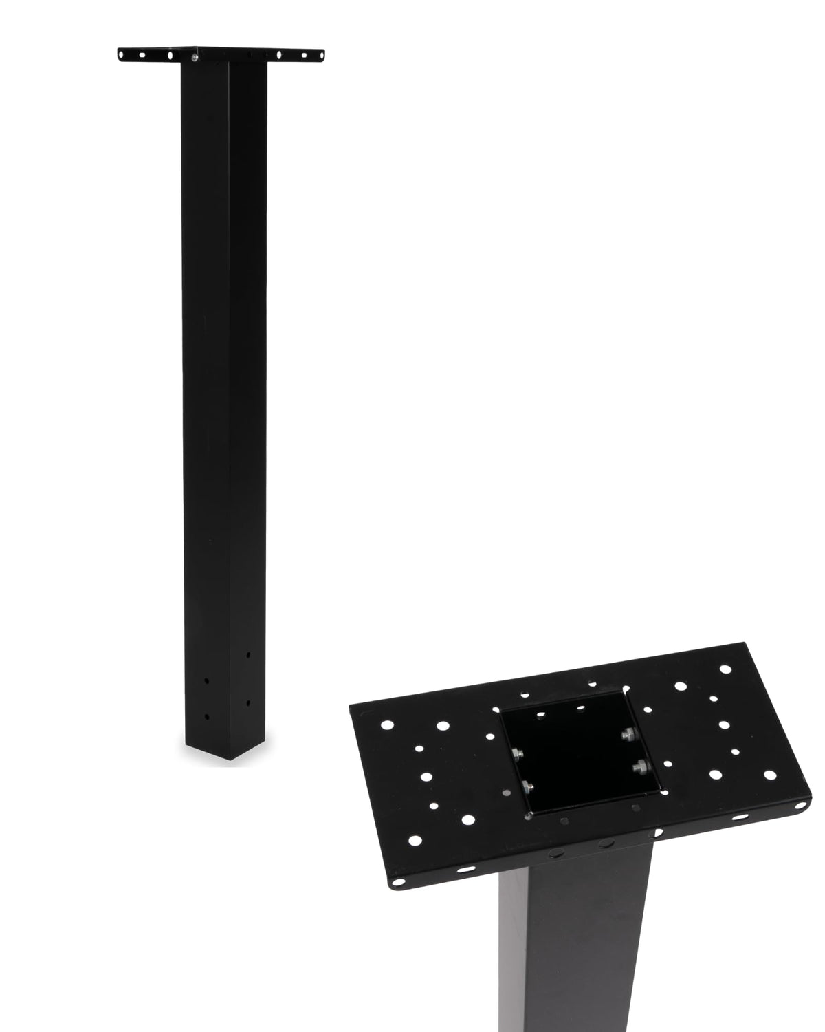 Ilyapa black metal mailbox post with 43x4x4 sleeve for durable curbside mounting