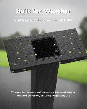 Ilyapa sleeve fits over a 4x4 wood post for easy installation