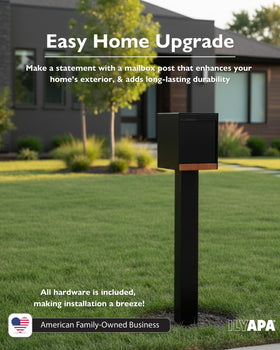 Ilyapa two universal mounting brackets enabling flexible mailbox installation