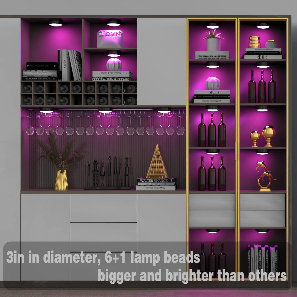 ILYXY color-changing LEDs offering warm to cool ambience.