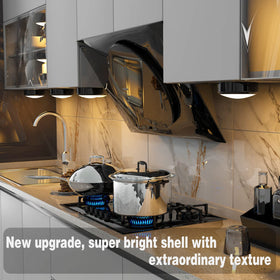 ILYXY six-pack under-cabinet lighting setup with strong 3M adhesive pads.