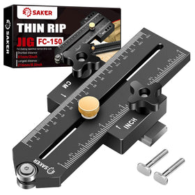 Saker Thin Rip Jig Table Saw Guide – Precise Narrow Strip Cuts for 3/4 x 3/8 Slots