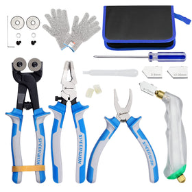 SpeedWox 20-Piece Heavy-Duty Mosaic Glass Nippers Set with Oil-Feed Cutter & Pliers