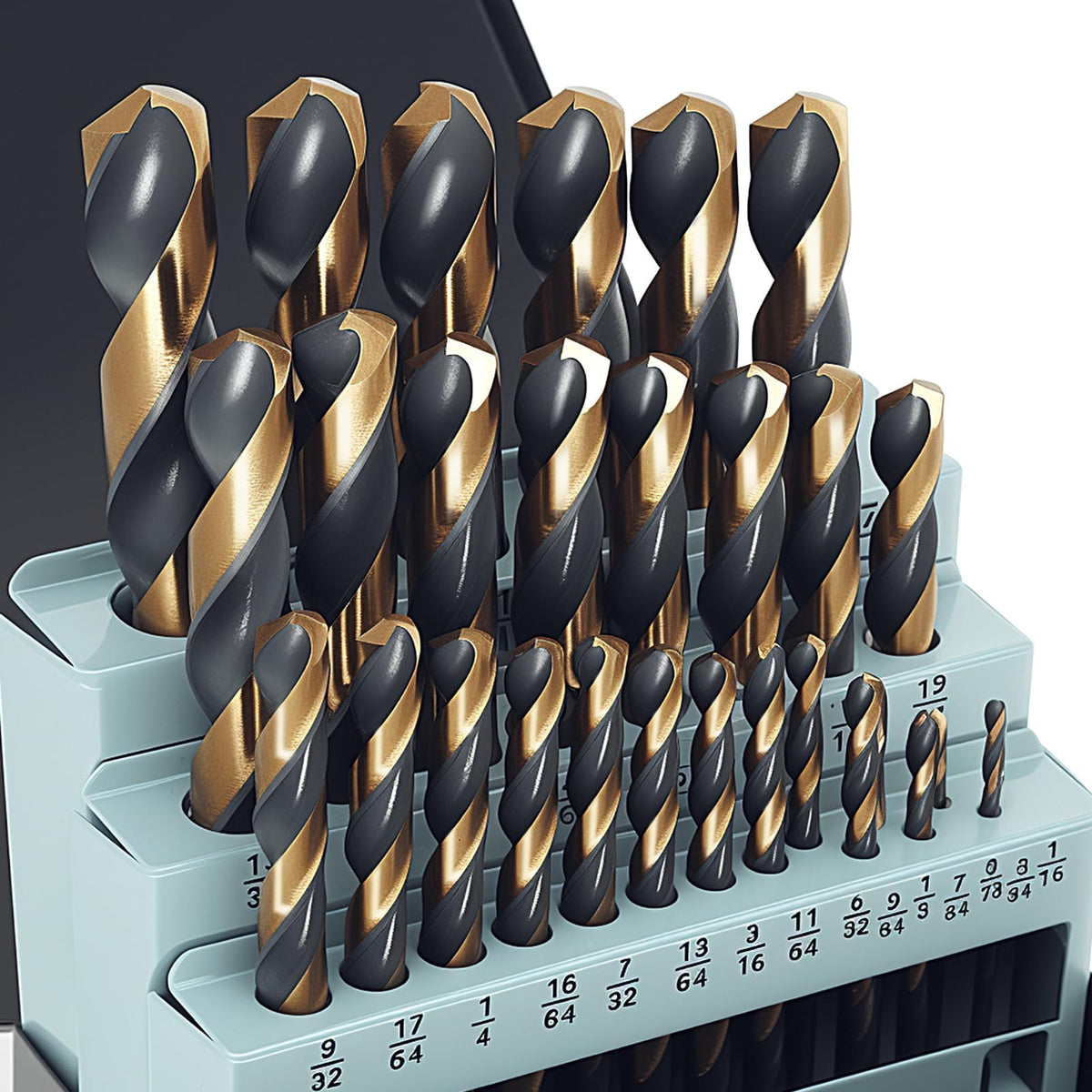 Axelord 29Pcs Cobalt Drill Bit Set – 135° HSS with Black & Gold Finish, 1/16