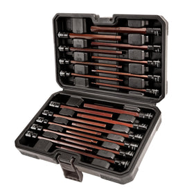 VANQUISH 20-Piece Extra Long Hex Bit Socket Set, 3/8 Inch Drive Allen Socket Set, Metric 3-12mm | SAE 1/8-Inch - 7/16-Inch 8998