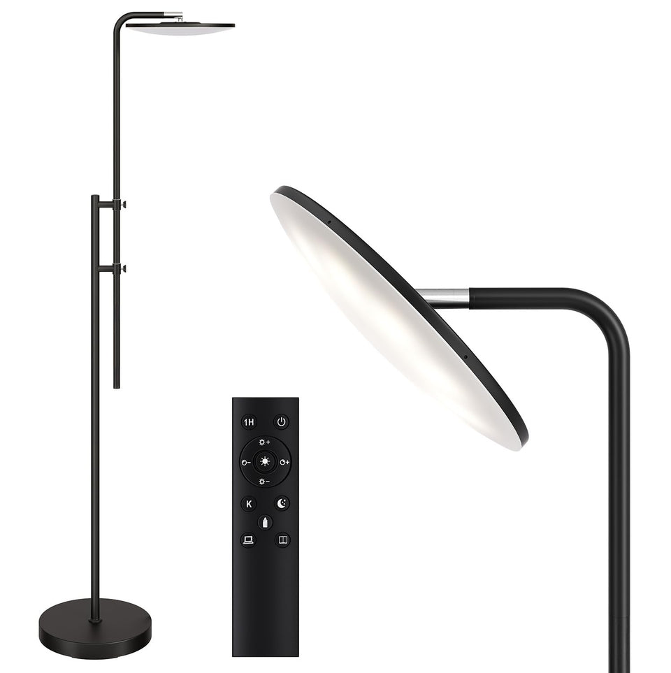 SUNMORY floor lamp with remote control for effortless living room lighting.