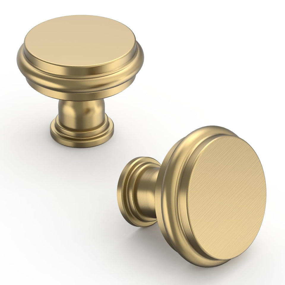 Asidrama 10 Pack Champagne Bronze Cabinet Knobs | Zinc Cabinet Hardware