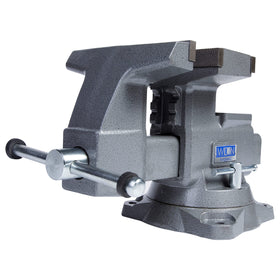 Wilton reversible bench vise front view demonstrating solid construction for precise clamping.