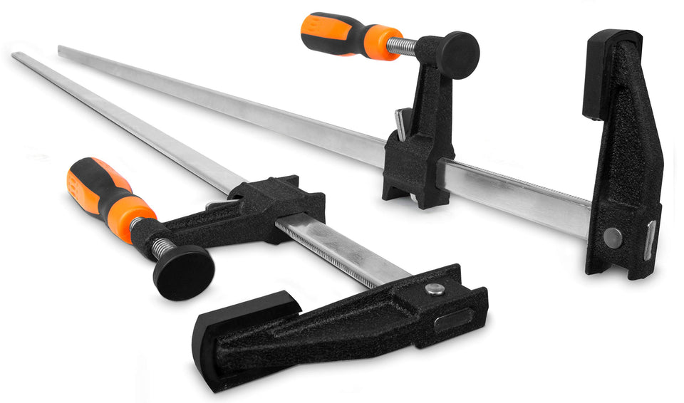 WEN 10236F2 Quick-Adjust 36-Inch Steel Bar Clamps – Two Pack, 2.5