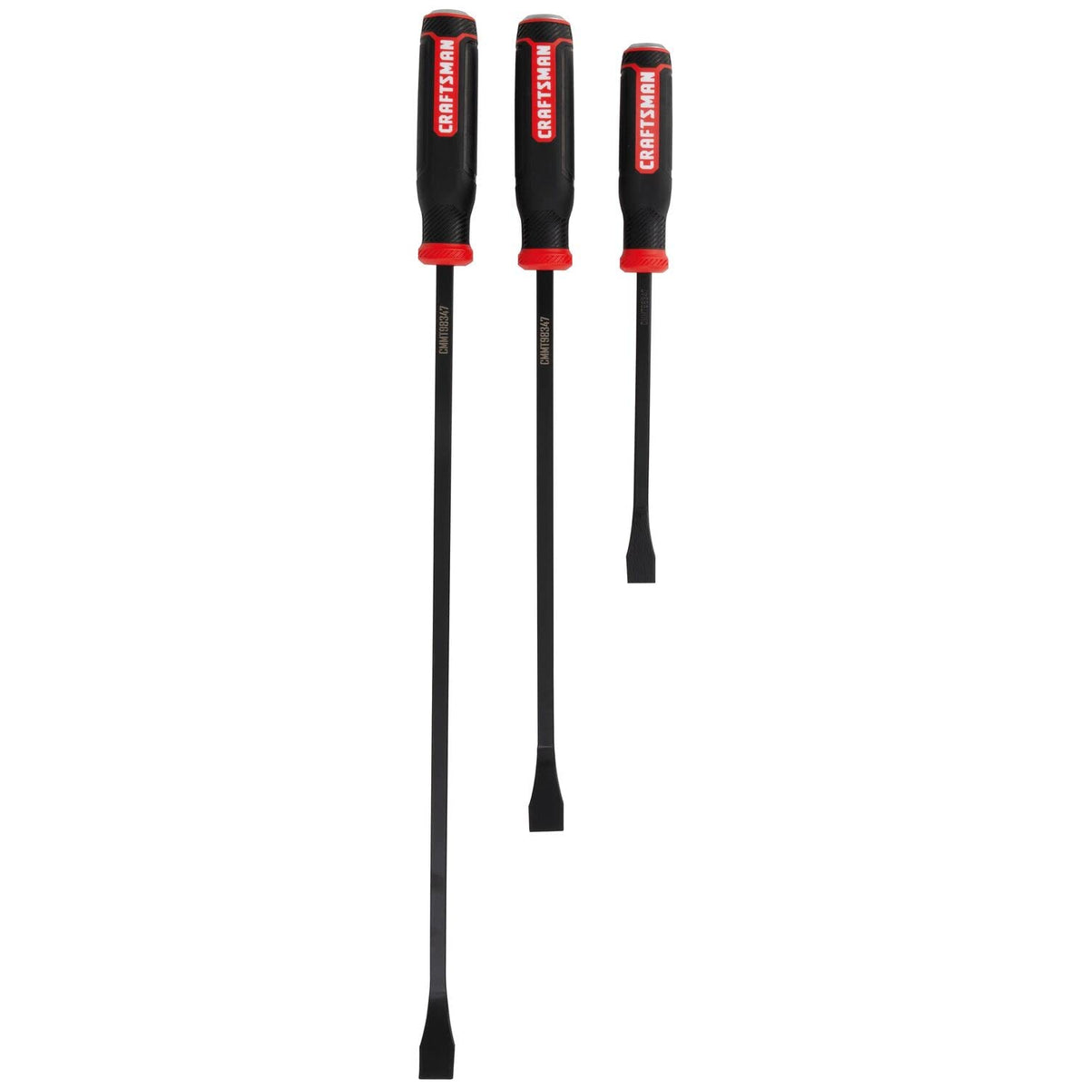 Craftsman utility pry bar 12inch with durable build and comfortable grip.