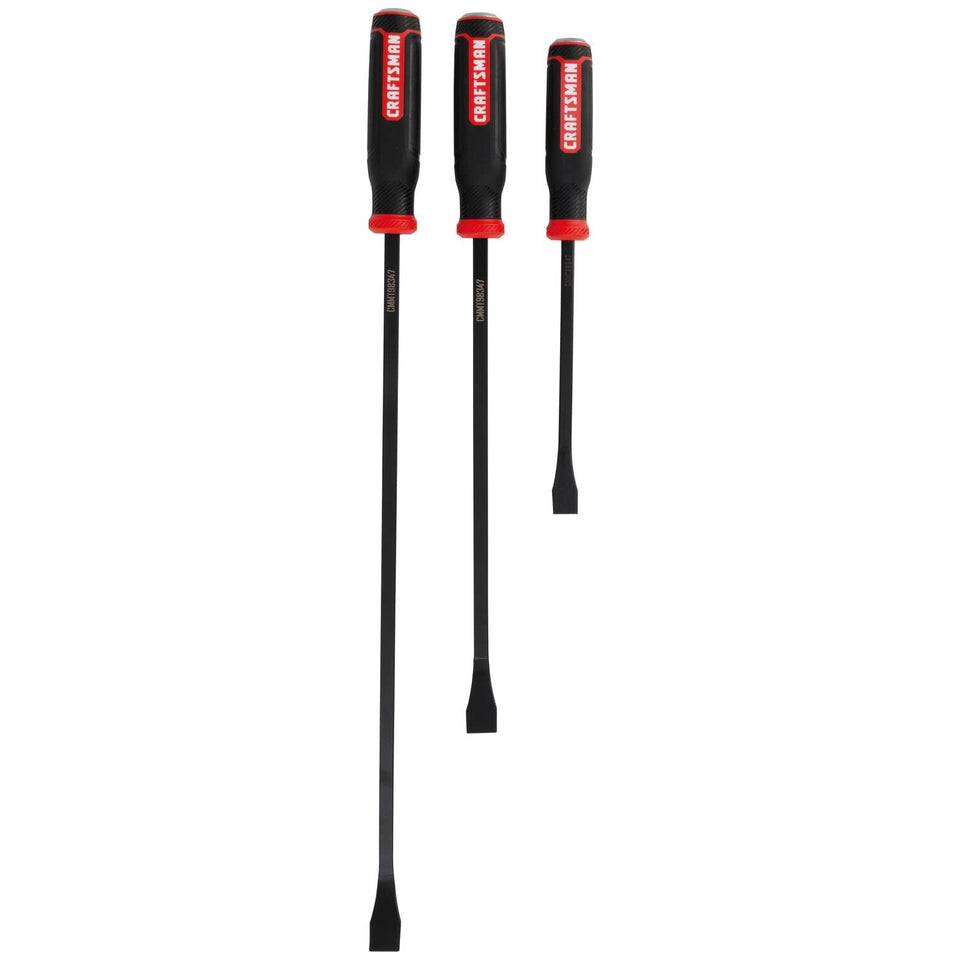 Craftsman utility pry bar 12inch with durable build and comfortable grip.