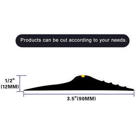 ToLanbbt 10ft Universal Garage Door Threshold Strip with 300ml Adhesive – Weatherproof Seal (Black & Yellow)