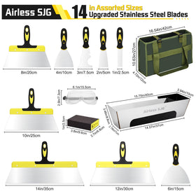 Airless SJG putty knife 3in for versatile drywall repairs and even application