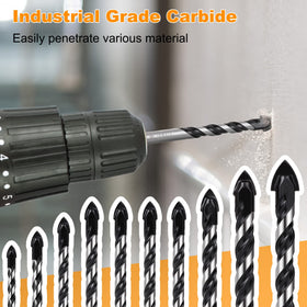TITGGI extension masonry drill bits closeup highlights industrial carbide tip performance.