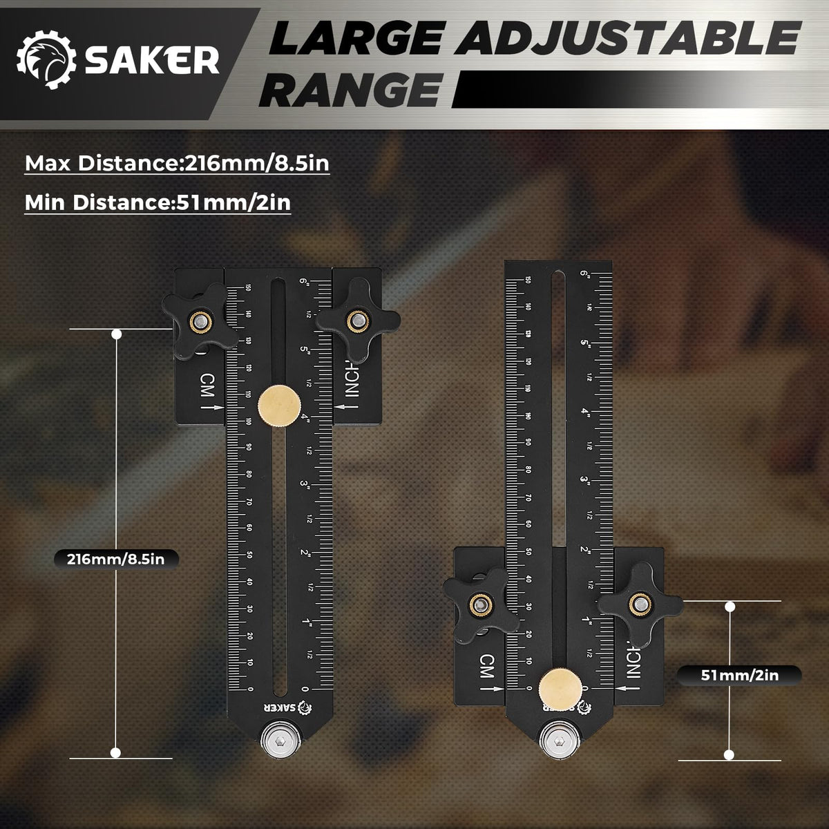 Saker Thin Rip Jig Table Saw Guide – Precise Narrow Strip Cuts for 3/4 x 3/8 Slots