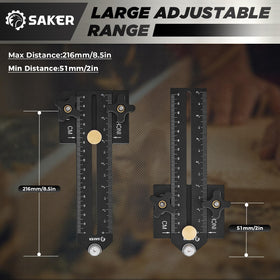 Saker Thin Rip Jig Table Saw Guide – Precise Narrow Strip Cuts for 3/4 x 3/8 Slots