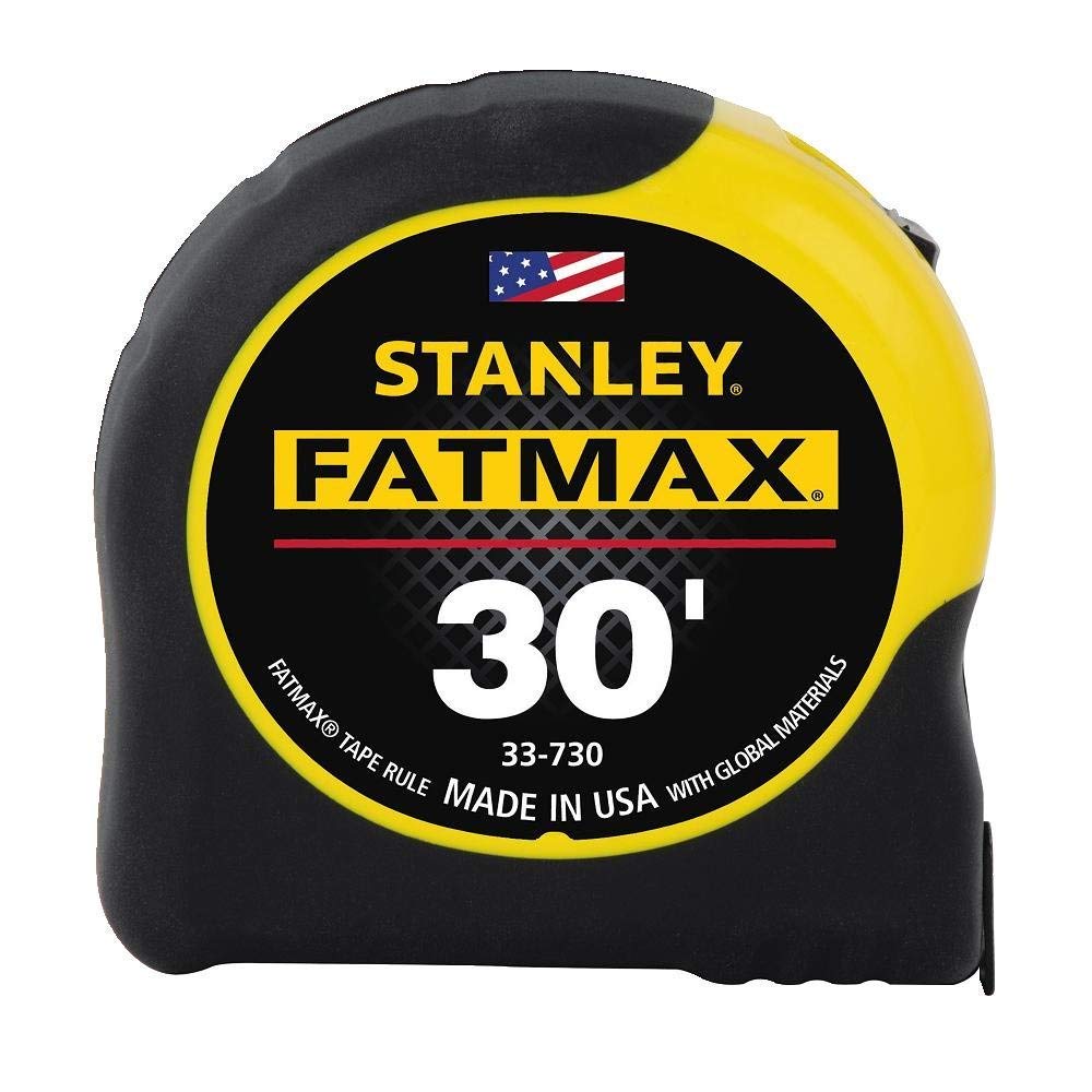 STANLEY FatMax 30 ft Tape Measure | 1-1/4 in Blade, Mylar-Coated, BladeArmor, 11 ft Standout, 16