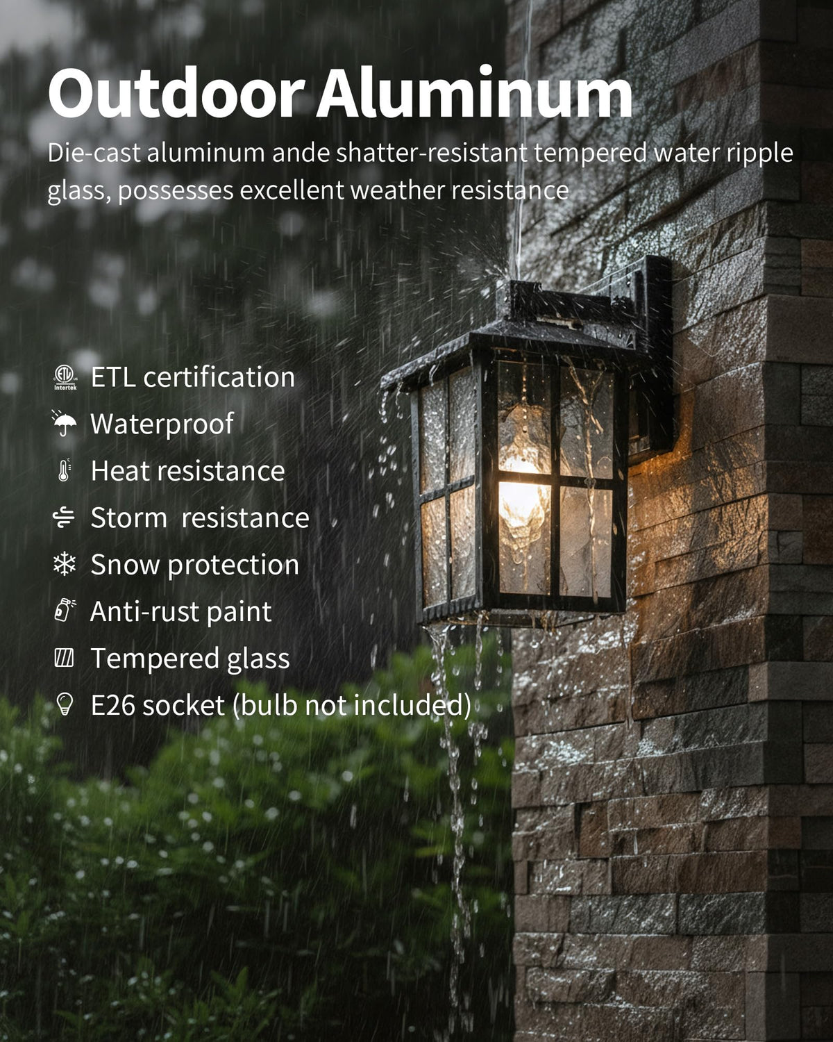 KDG tempered glass close-up highlights a durable, clear lens for outdoor use.