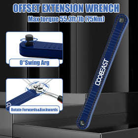 coobeast Offset Extension Wrench – Impact Ready Socket Extender with 1/4, 3/8, and 1/2 inch Drives