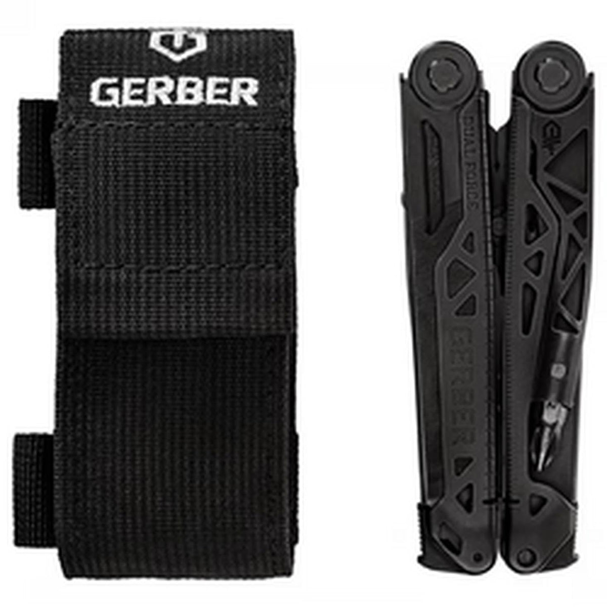 Gerber Gear Dual-Force Multitool - Heavy-Duty Pliers, Saw, Wire Cutter & Bit Storage | Black