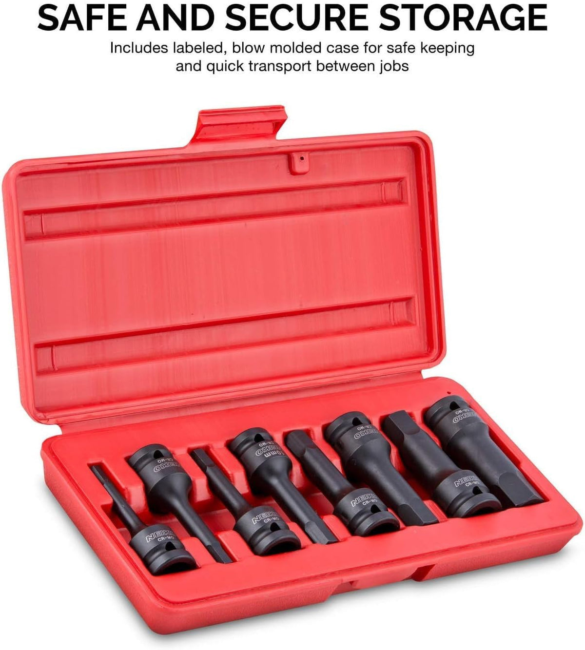 NEIKO 01137B 3-inch length sockets designed for high-torque applications.